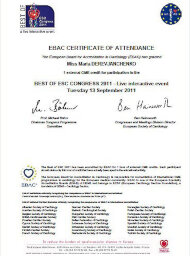 Сертификат Европейского совета по аккредитации в кардиологии - Живое интерактивное событие - Лучшее из Европейского конгресса кардиологов, 2011 г.